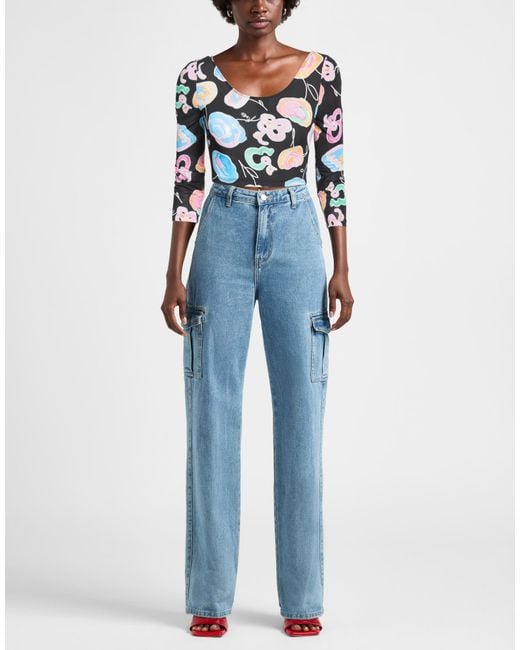 Pinko Blue T-Shirt Viscose, Elastane