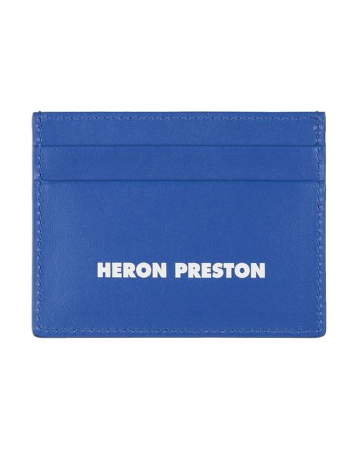 Heron Preston Blue Cardholder Leather for men