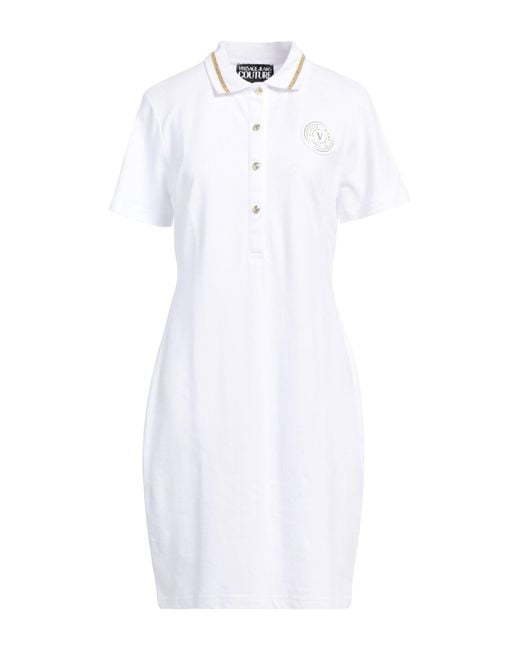 Versace White Mini Dress Cotton