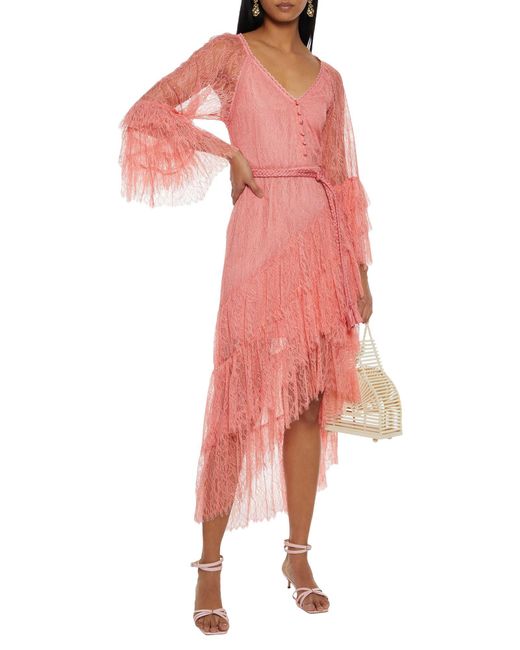 Alice + Olivia Pink Midi Dress