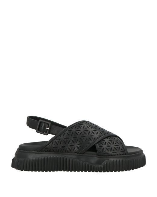 Voile Blanche Black Sandals