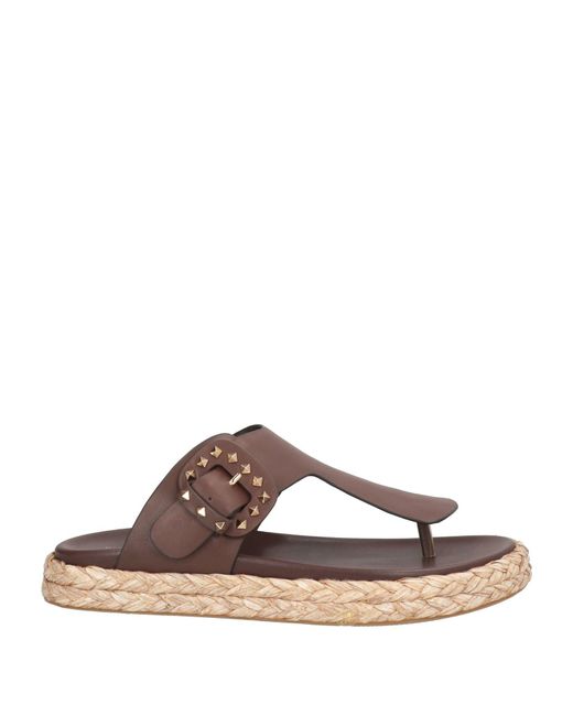 Emanuélle Vee Brown Thong Sandal