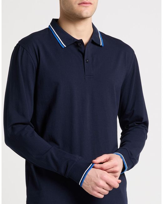 Cashmere Company Blue Polo Shirt for men