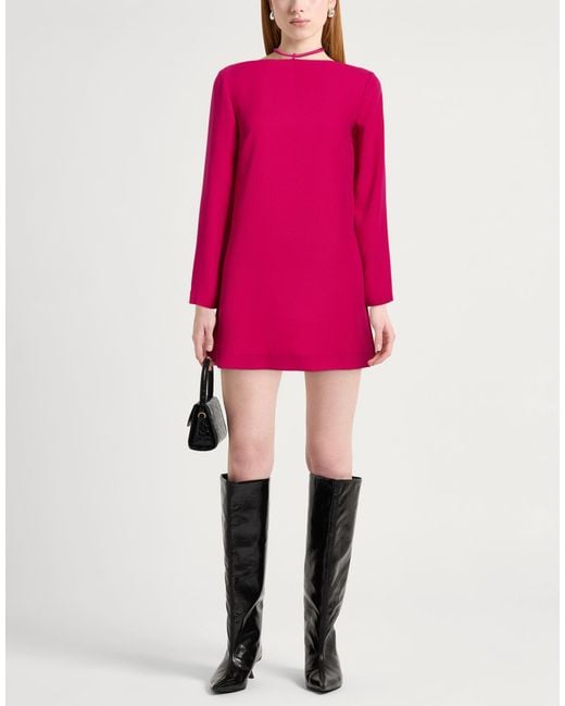 Suoli Pink Mini Dress Polyester, Viscose, Elastane