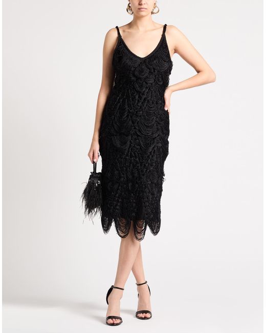 Ferragamo Black Midi-Kleid