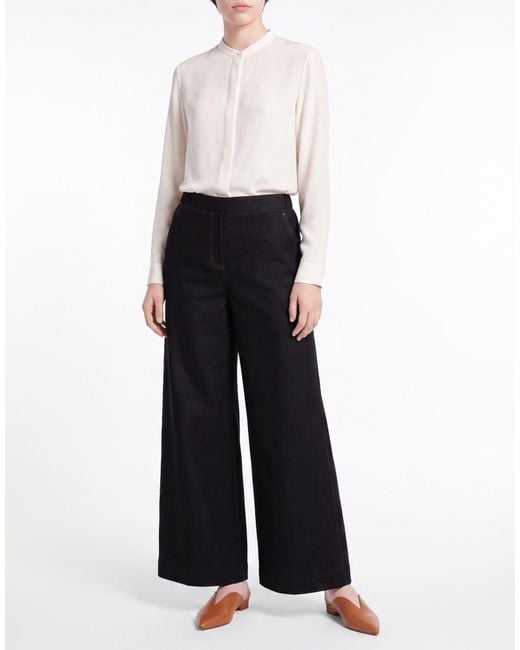 Max Mara Blue Pants Cotton, Polyester, Elastane