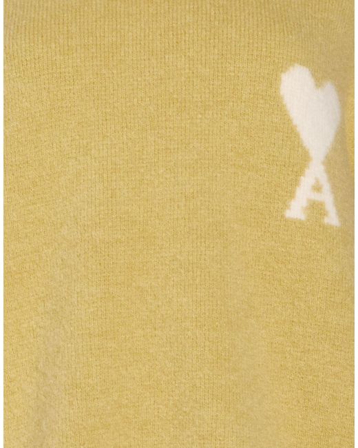 AMI Yellow Lime Sweater Alpaca Wool, Wool, Polyamide, Elastane