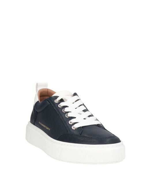 Alexander Smith Blue Midnight Sneakers Leather for men