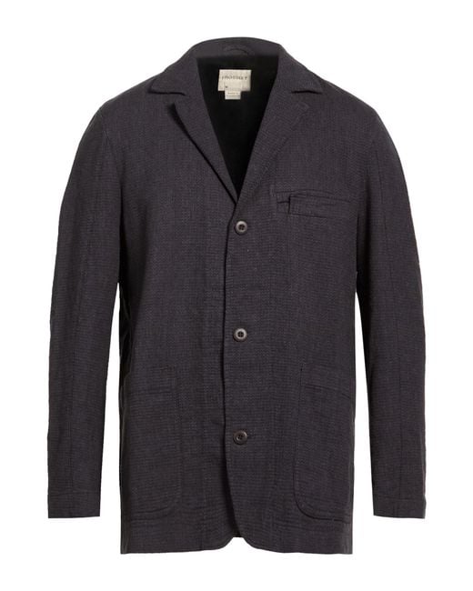 Crossley Blue Charcoal Blazer Cotton, Linen for men