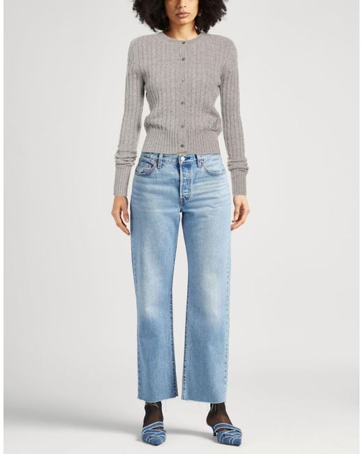 Blumarine Gray Cardigan Virgin Wool, Cashmere