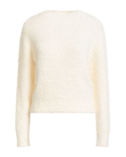 Majestic Filatures White Sweater Alpaca Wool, Recycled Polyamide, Polyamide