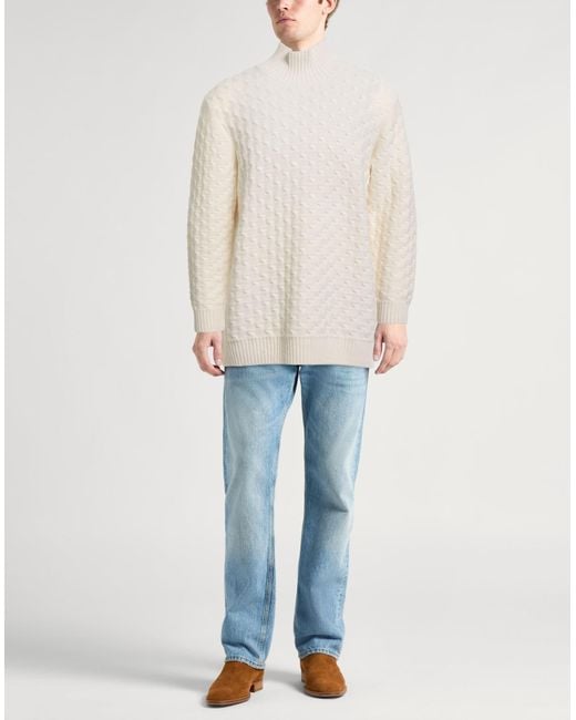 Paolo Pecora White Turtleneck for men