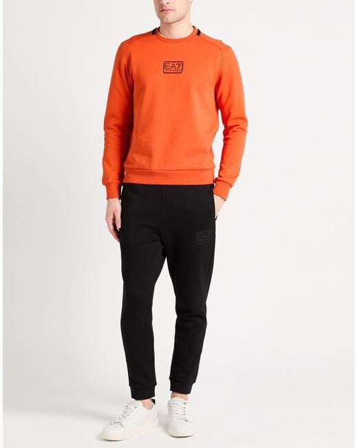 EA7 Orange Tracksuit Cotton, Polyester, Elastane for men