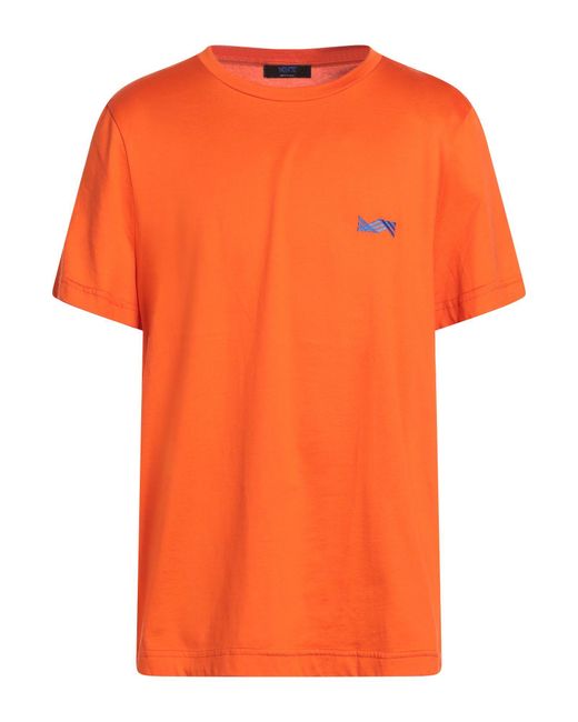 Kiton Orange T-Shirt Giza 45 Cotton for men