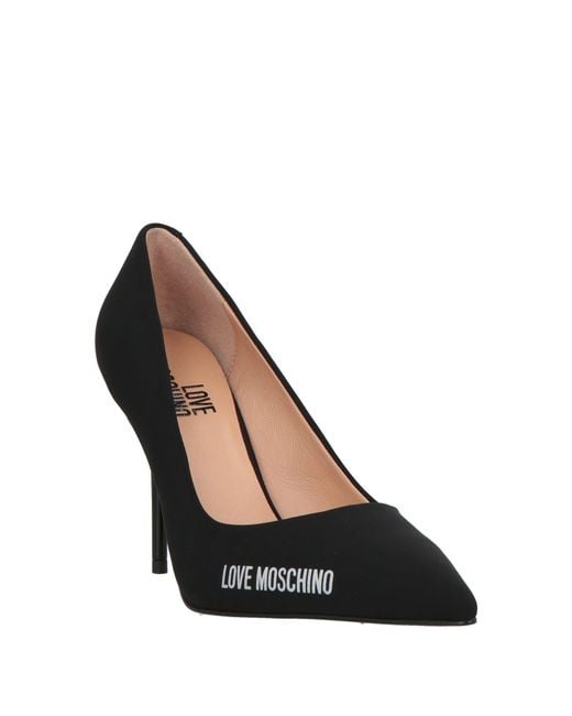 Love Moschino Black Pumps Lycra
