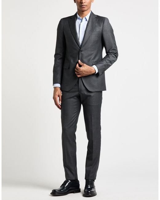 Tombolini Black Suit Virgin Wool for men