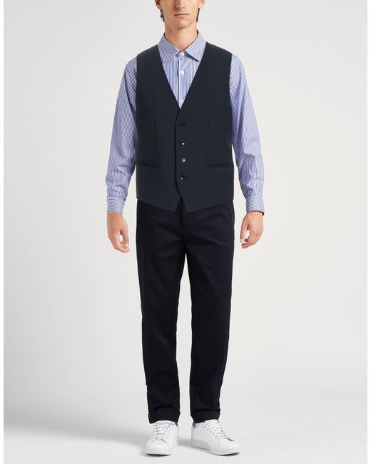 Boss Blue Tailored Vest Virgin Wool, Elastane for men