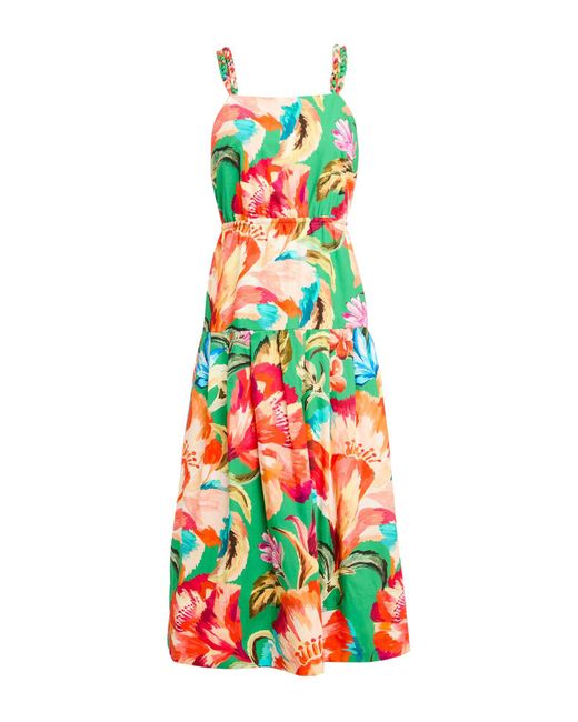 Farm Rio White Midi-Kleid