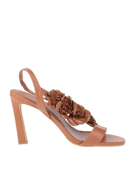 Daniele Ancarani Brown Camel Sandals Leather