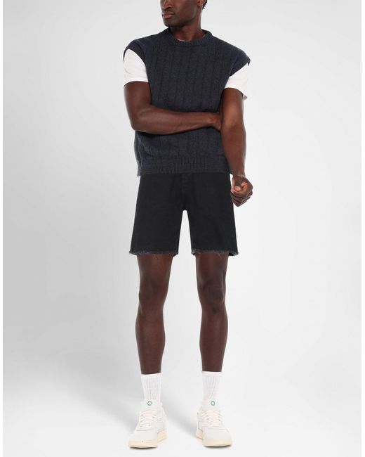 Vision Of Super Black Denim Shorts for men