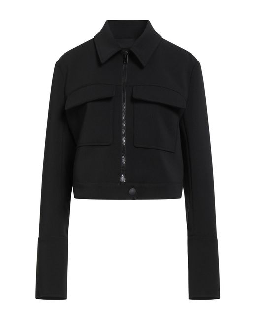 Patrizia Pepe Black Jacket Polyester, Elastane