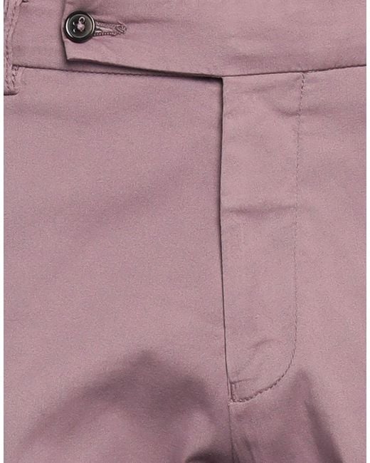 Berwich Purple Pants Cotton, Silk, Elastane for men