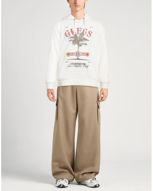 Guess White Sweatshirt Organic Cotton for men