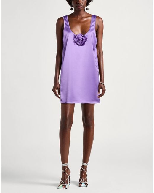 GIUSEPPE DI MORABITO Purple Mini Dress Polyester, Elastane