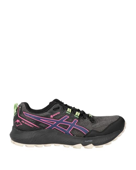 Asics Brown Sneakers Textile Fibers, Rubber