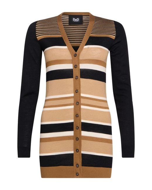 Dolce & Gabbana Black Cardigan Virgin Wool