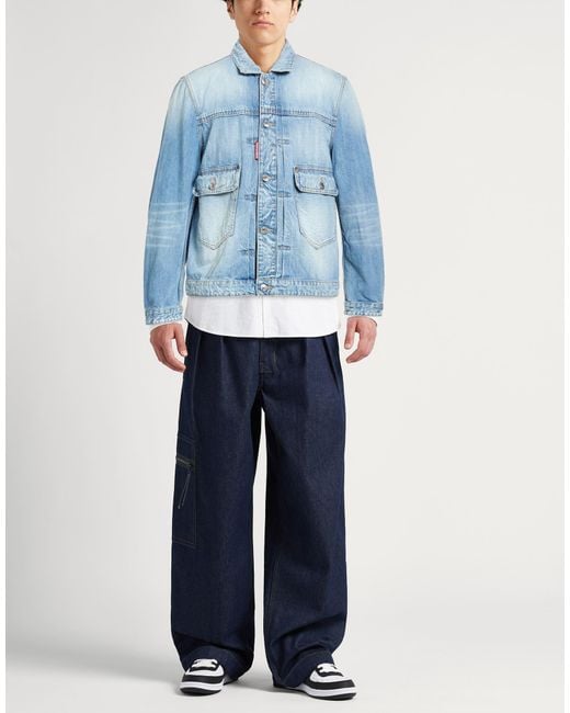DSquared² Blue Denim Outerwear for men