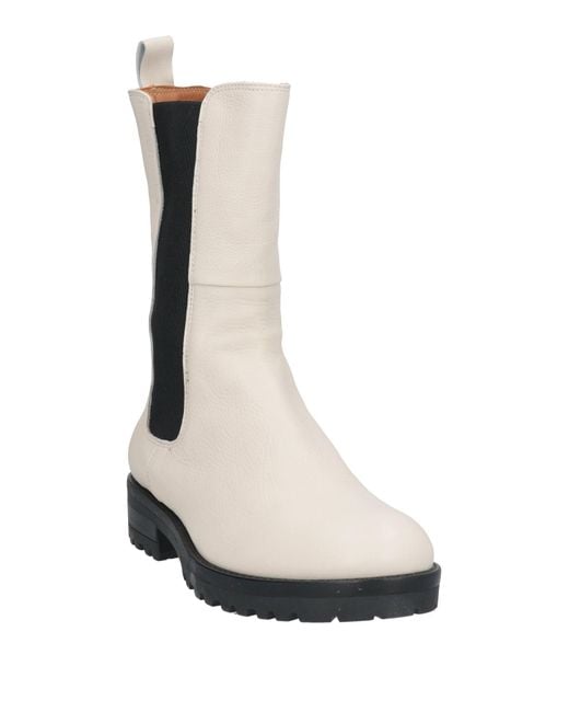 Duccio Del Duca White Ankle Boots Leather