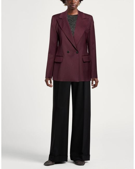 Ottod'Ame Purple Blazer Polyester, Wool, Elastane