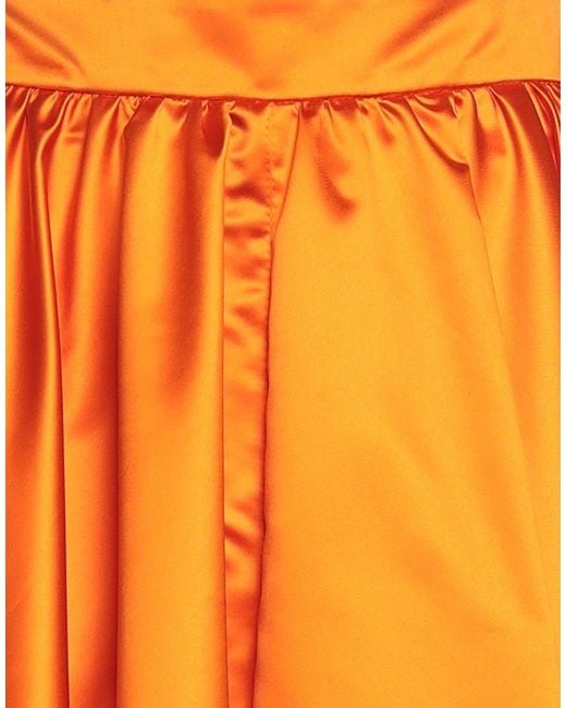 Patou Orange Midi Skirt Polyester