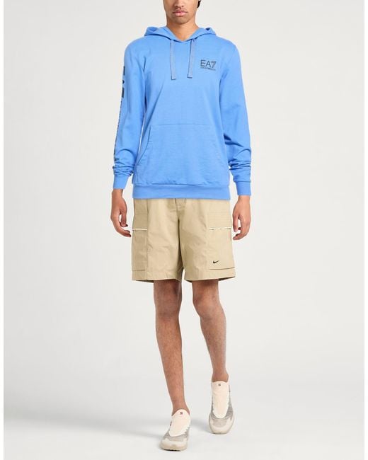 EA7 Blue Light Sweatshirt Cotton for men