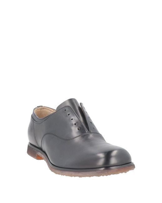 Premiata Gray Lace-Up Shoes Leather for men