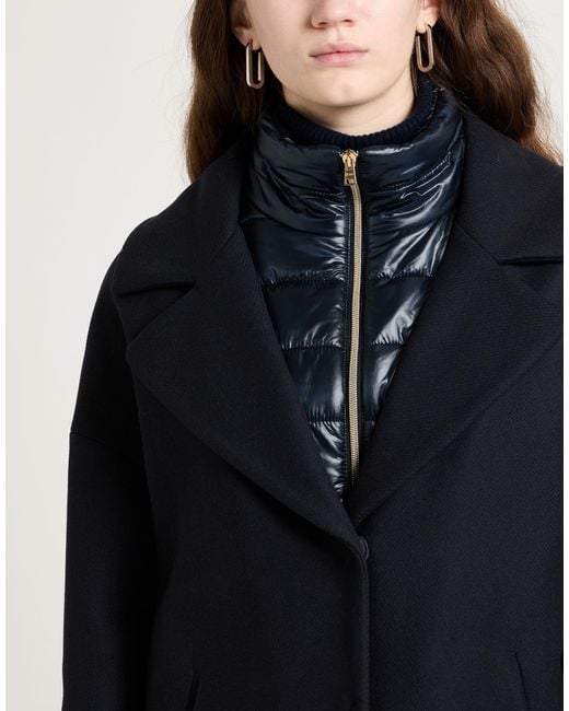 Herno Blue Coat Virgin Wool, Polyamide