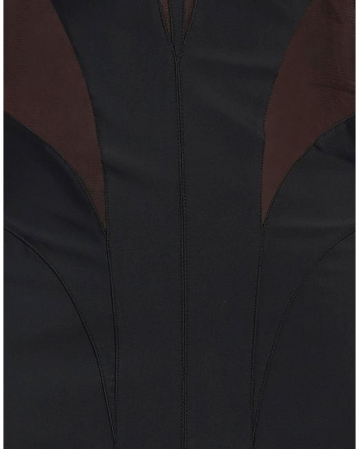 Mugler Black Mini Dress Polyamide, Elastane