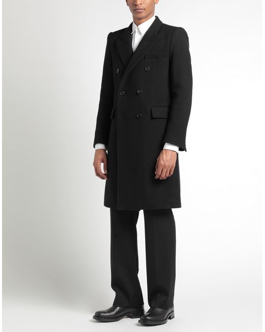 Manteau long Saint Laurent pour homme en coloris Black