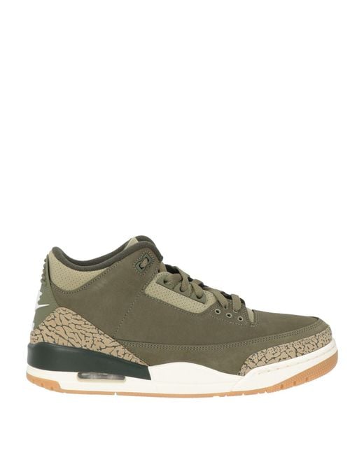 Nike Green Military Sneakers Leather for men