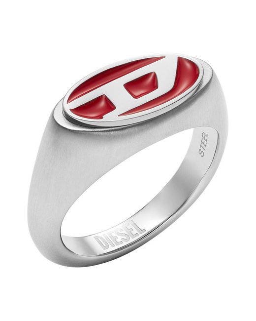 DIESEL White Ring for men