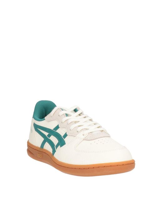Asics Blue Cream Sneakers Leather