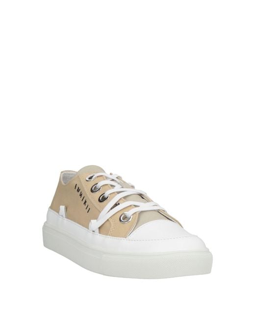Inuikii White Sneakers Leather, Textile Fibers