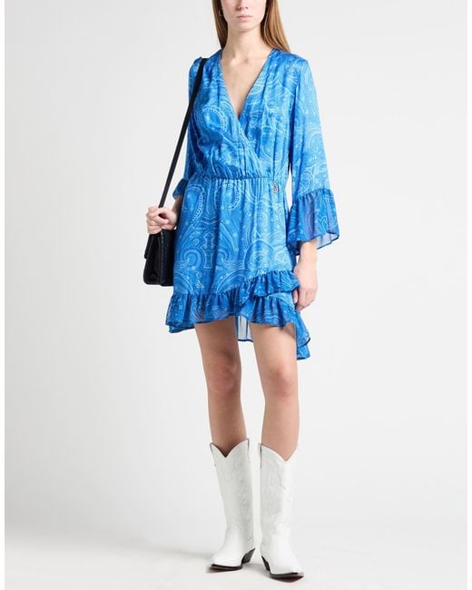 Gaelle Paris Blue Mini Dress Viscose