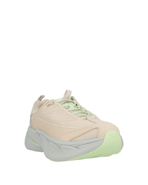 Hoka One One White Sneakers Leather, Textile Fibers for men