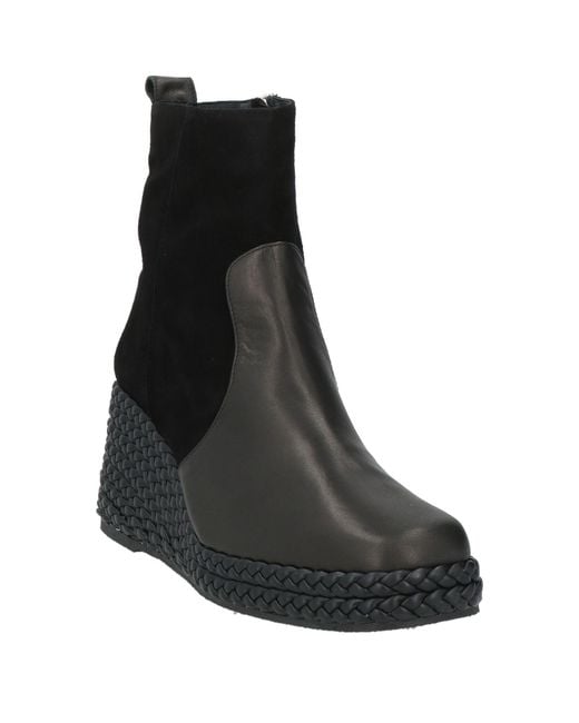 Castaner Black Ankle Boots Leather