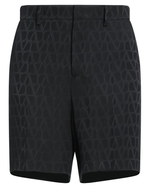 Valentino Garavani Black Shorts & Bermuda Shorts Silk for men