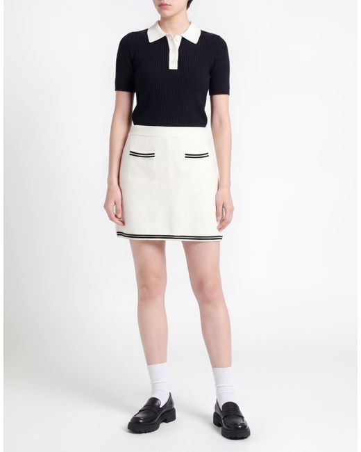 Self-Portrait Natural Mini Skirt