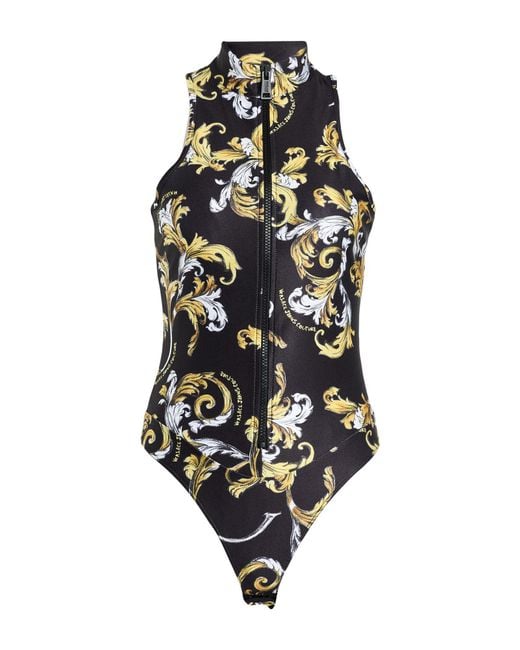 Versace Jeans Couture White Bodysuit Polyamide, Elastane