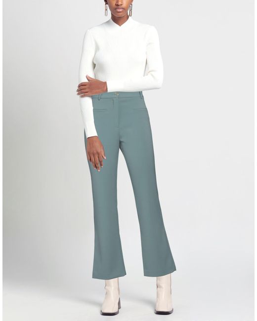 Denny Rose Blue Pants Polyester, Viscose, Elastane